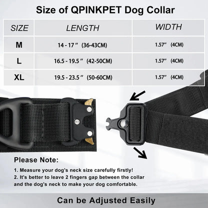 Collar táctico AirTag para perros: hebilla de metal resistente para perros grandes y medianos