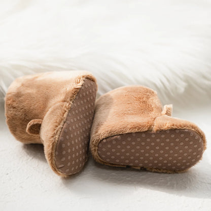 Booties Warm Fluff Cottton Soft Sole Infant Newborn .